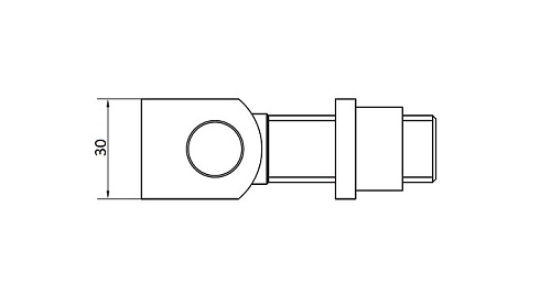 Комплектующие для распашных ворот Петля CAME H 18 регулируемая с гайкой, 42-68 мм, М18, приваривание в Новошахтинске